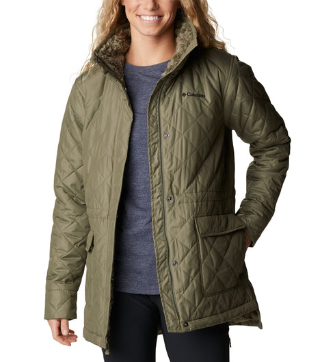 Women's Copper Crest Novelty Quilted Puffer Coat